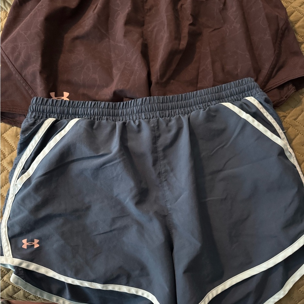 Under Armour Women's Gray and Brown Athletic Shorts